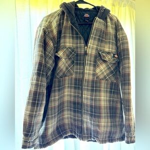 Men’s Dickies Quilted Hoodie Zip Up Jacket Size XL